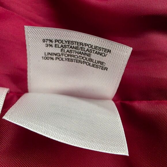 Black Label by Evan Picone Crimson Red Open Blazer Size 8 - Picture 11 of 13